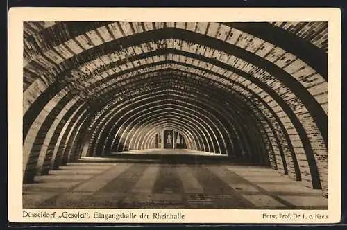 AK Düsseldorf, Grosse Ausstellung Gesolei, 1926, Eingangshalle der Rheinhalle
