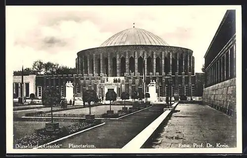 AK Düsseldorf, Planetarium bei der Ausstellung GeSoLei (1926)