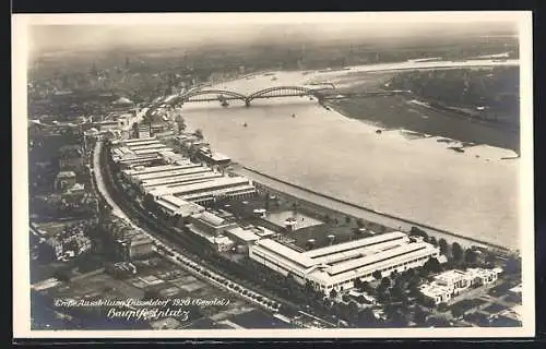 AK Düsseldorf, Grosse Ausstellung Gesolei 1926 - Hauptfestplatz mit Rhein