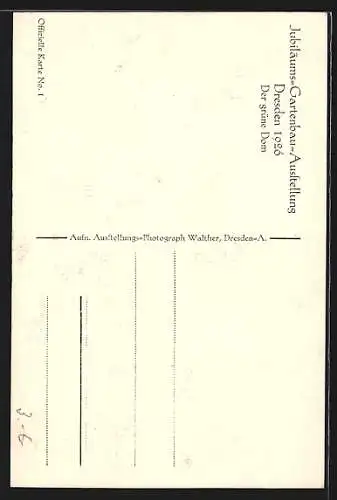 AK Dresden, Jubiläums-Gartenbau-Ausstellung 1926, Grüner Dom