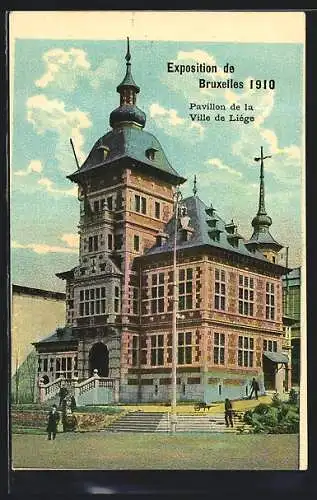 AK Bruxelles, Exposition 1910, Pavillon de la Ville de Liége