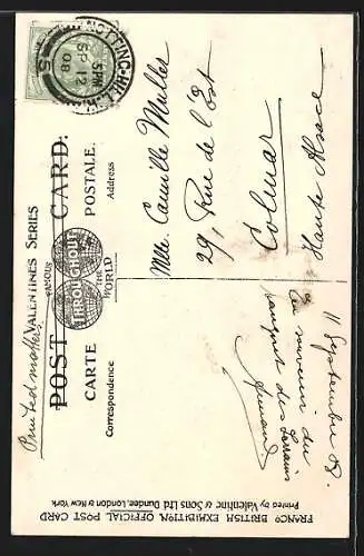 AK London, Franco-British Exhibition 1908, Rickshaw