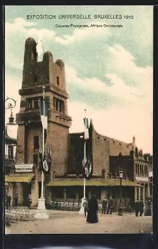 AK Bruxelles, Exposition Universelle 1910, Colonies Francaises, Afrique Occidentale, Ausstellung