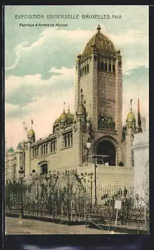 AK Bruxelles, Exposition 1910, Fabrique d`Armes de Herstal