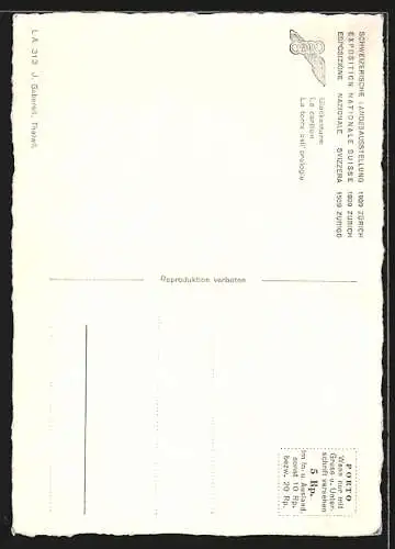 AK Zürich, Schweizerische Landes-Ausstellung 1939, Glockenturm