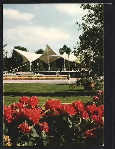 AK Köln, Bundesgartenschau 1957, Blumen am Tanzbrunnen