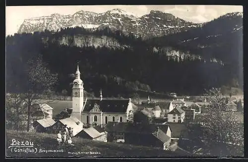 AK Bezau /Bregenzerwald, Teilansicht mit Kirche und Canisfluh