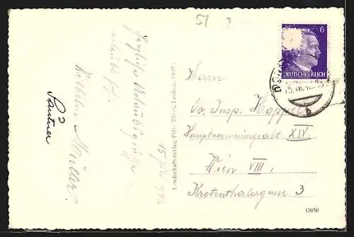 AK Donnersbachwald, Gesamtansicht von einer Anhöhe aus