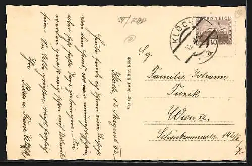 AK Klöch, Ruine Klöch mit Umgebung