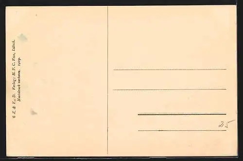 AK Lübeck, Holstentor mit Strassenpartie