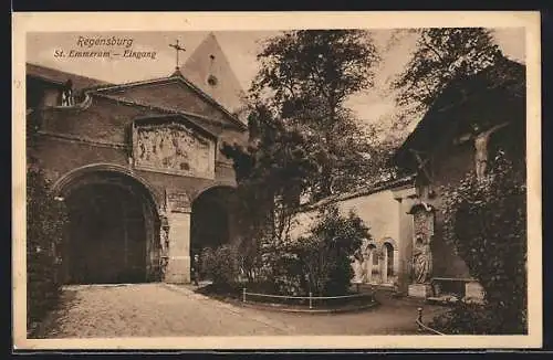 AK Regensburg, Kirche St. Emmeram, Eingang