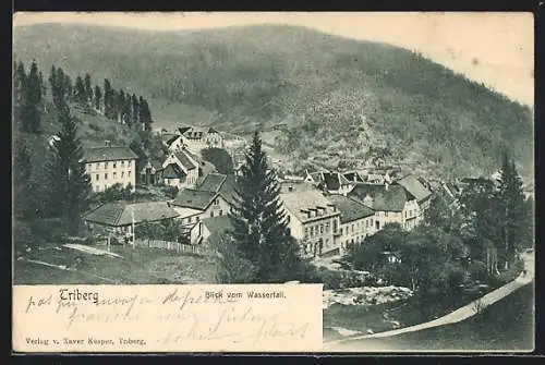 AK Triberg, Blick vom Wasserfall