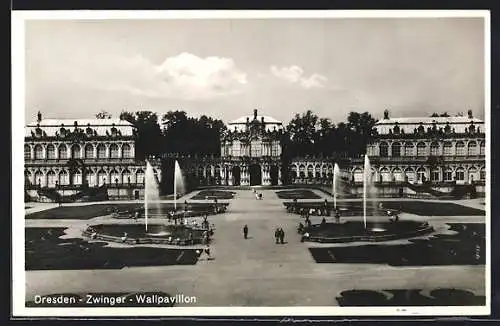 AK Dresden, Zwinger, am Wallpavillon