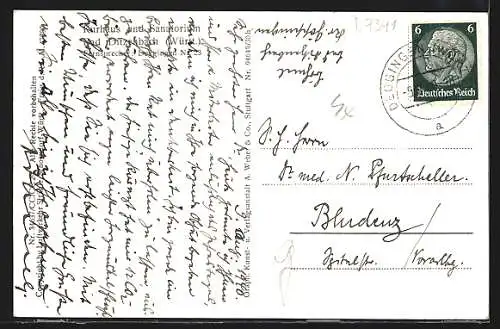 AK Bad Ditzenbach /Württ., Kurhaus und Sanatorium, Fliegeraufnahme