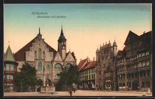 AK Hildesheim, Rathaus am Marktplatz