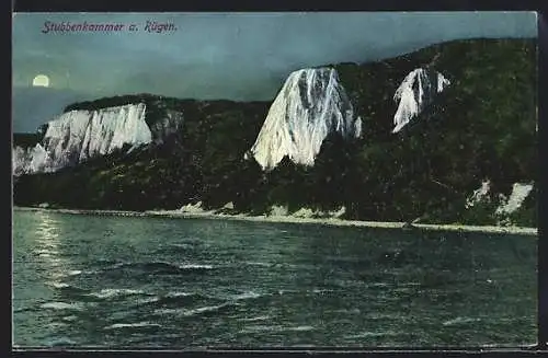 AK Stubbenkammer a. Rügen, Küstenpanorama mit den Kreidefelsen