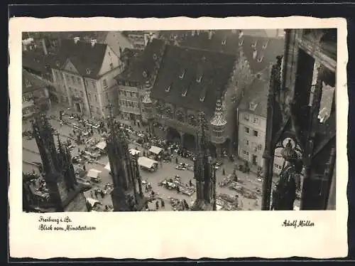 AK Freiburg i. Br., Blick vom Münsterturm