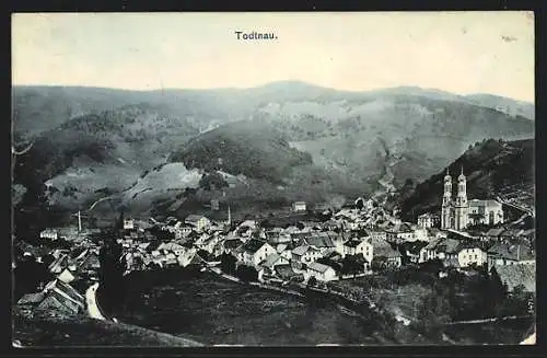 AK Todtnau, Gesamtansicht aus der Vogelschau