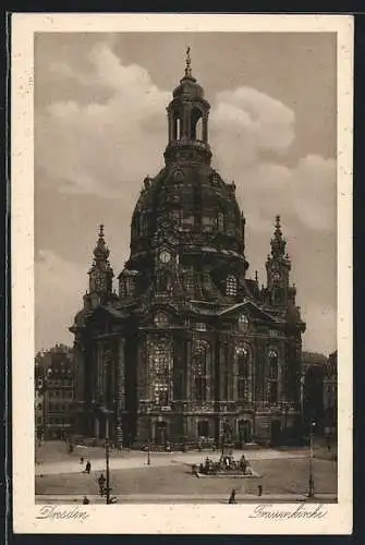 AK Dresden, Blick auf die Frauenkirche