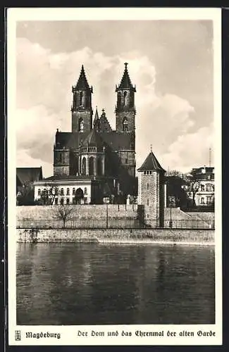 AK Magdeburg, Der Dom und das Ehrenmal der alten Garde