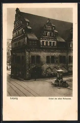 AK Leipzig, Giebel des alten Rathauses