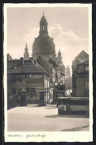 AK Dresden, Blick auf die Frauenkirche