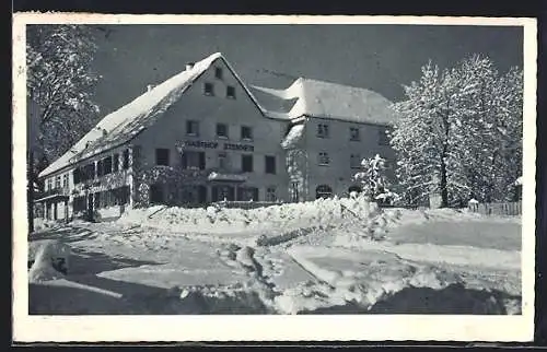 AK Kappel /bad. Schwarzwald, Gasthof Pension Sternen im Schnee