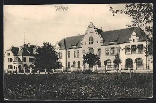 AK Müllheim i. B., Frontansicht der Kaserne