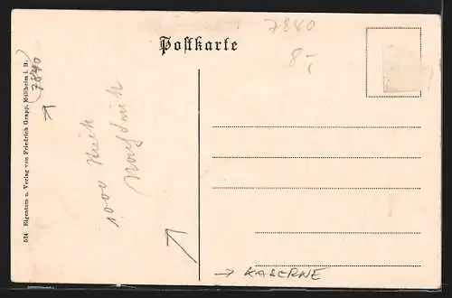 AK Müllheim i. B., Frontansicht der Kaserne