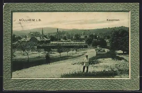 AK Müllheim, Blick auf die Kasernen