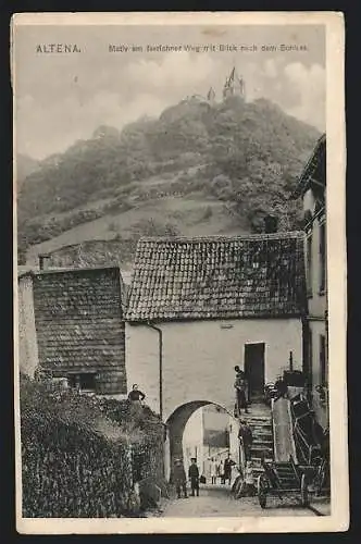 AK Altena, Iserloher Weg mit Blick nach dem Schloss