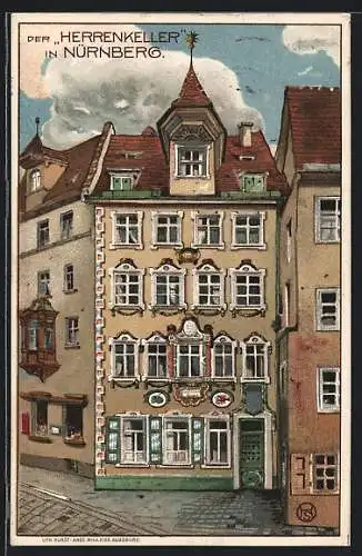 Lithographie Nürnberg, Gasthaus Herrenkeller