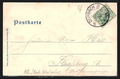 AK Durbach, Gasthaus zum Ritter, Totalansicht