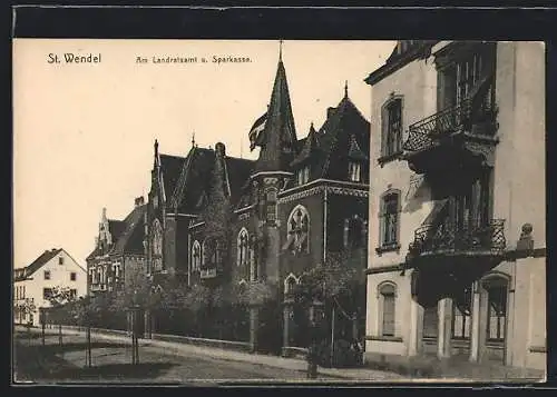 AK St. Wendel, Strasse am Landratsamt & Sparkasse