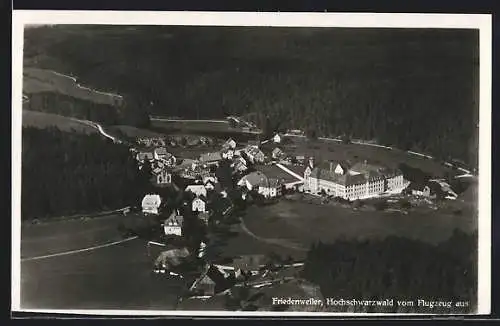 AK Friedenweiler /Hochschwarzwald, Teilansicht mit Kloster, Fliegeraufnahme