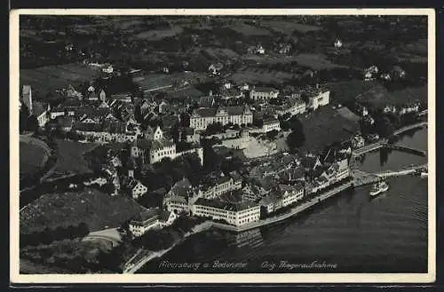 AK Meersburg a. Bodensee, Teilansicht, Fliegeraufnahme