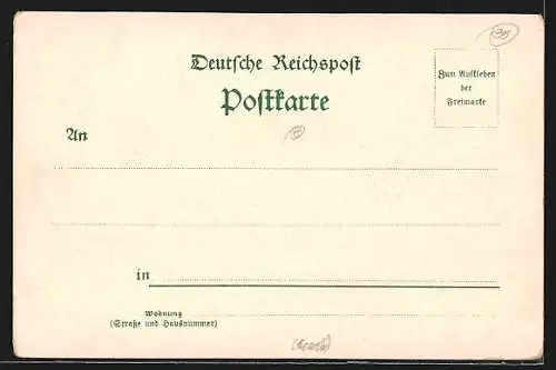 Lithographie Köln, Dom, Gasthaus zur Ulrepforte