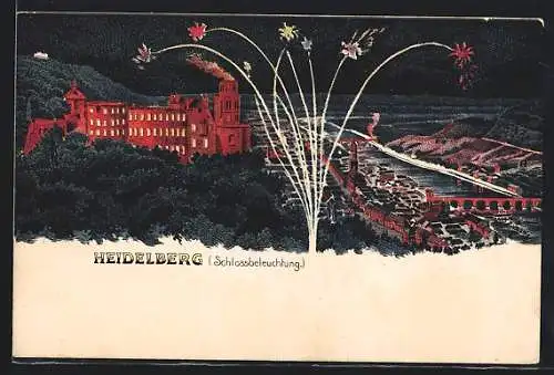 Lithographie Heidelberg, Schlossbeleuchtung
