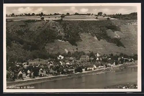 AK Kattenes a. d. Mosel, Ortsansicht am Fluss