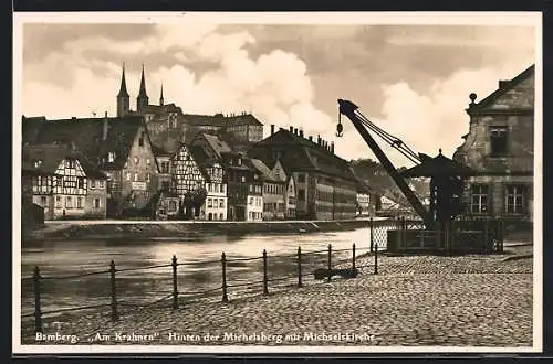 AK Bamberg, Am Krahnen, Hinten der Michelsberg mit Michaelskirche