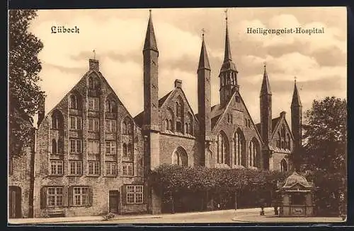 AK Lübeck, Blick auf das Heiligengeist-Hospital