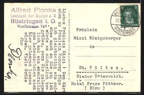 AK Wilhelmshaven, Promenade am Südstrand