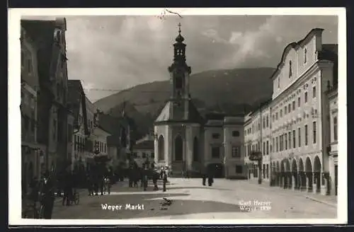 AK Weyer, Markt mit Kirche