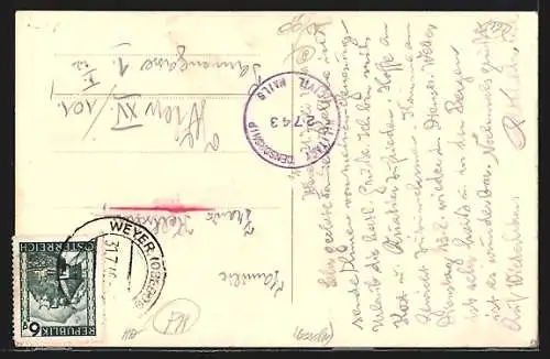 AK Weyer a. d. Enns, Ennspartie mit Brücke