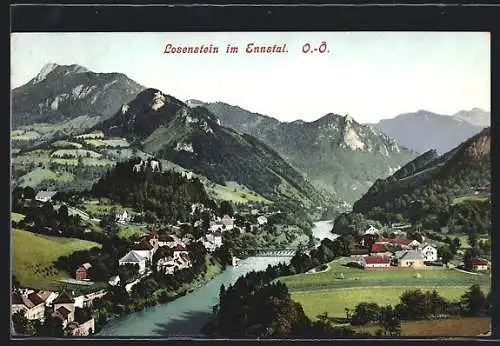 AK Losenstein im Ennstal, Teilansicht mit Brücke