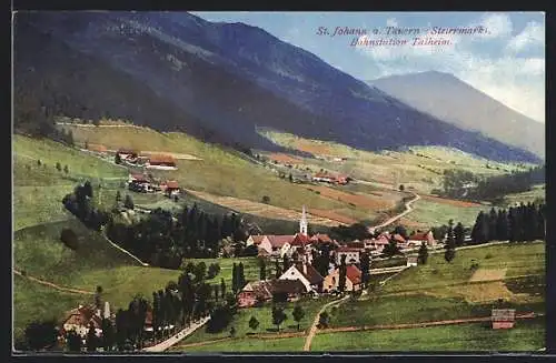 AK St. Johann a. Tauern, Teilansicht mit Kirche