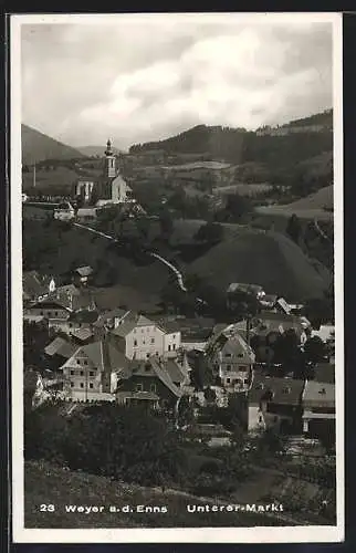 AK Weyer a.d. Enns, Ortsansicht, Unterer-Markt