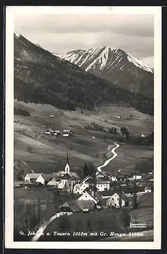 AK St. Johann a. Tauern, Ortsansicht gegen den Grossen Hengst