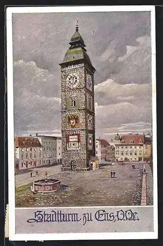 AK Deutscher Schulverein NR.863: Ens, Stadtturm