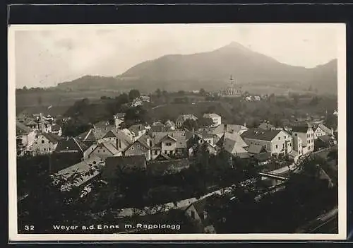 AK Weyer a. d. Enns, Ortsansicht mit Rapoldegg